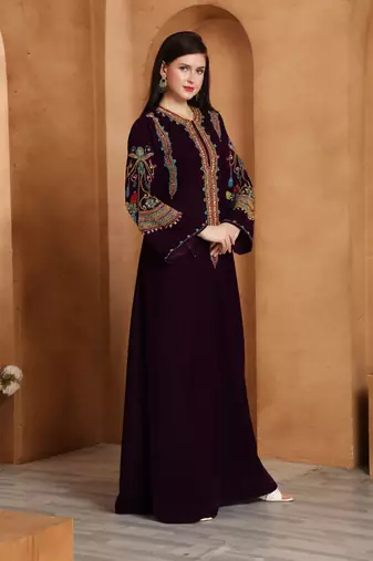 Dark Purple velvet kaftan