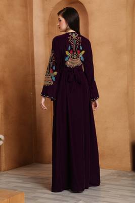 Dark Purple velvet kaftan 3
