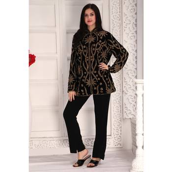 Black velvet jacket 1