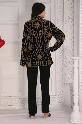 Black velvet jacket