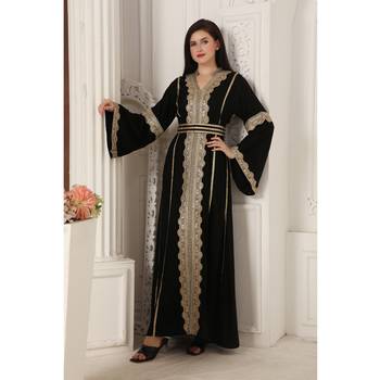 Black rayon kaftan 1