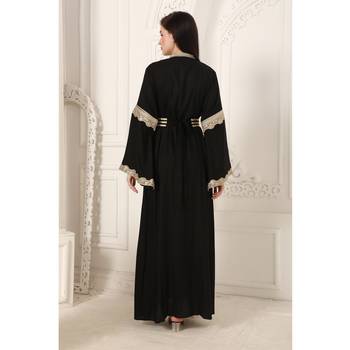 Black rayon kaftan 5