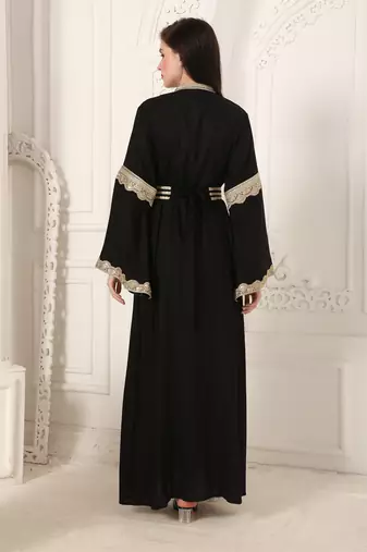 Black rayon kaftan