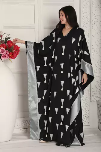 Black nida kaftan