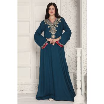 Blue cotton kaftan 1