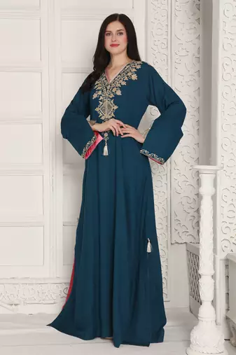 Blue cotton kaftan