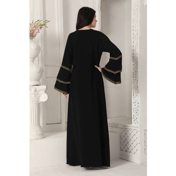 Black polyester kaftan 4