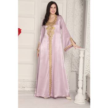 Lilac satin kaftan 1