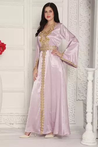 Lilac satin kaftan