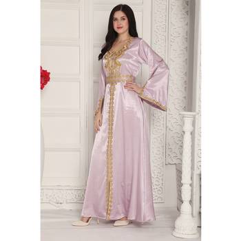 Lilac satin kaftan 4