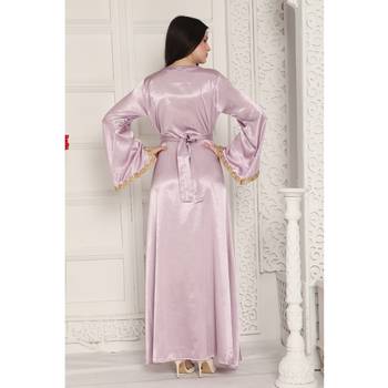 Lilac satin kaftan 5