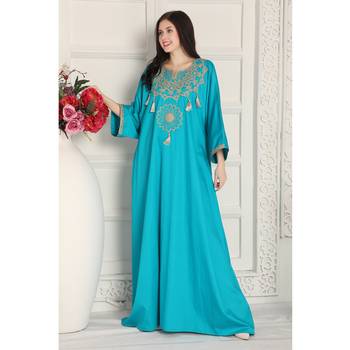 Sky Blue rayon kaftan 1