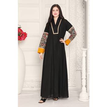 Black cotton kaftan 1