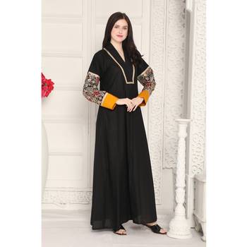 Black cotton kaftan 4