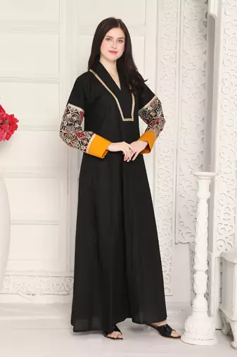 Black cotton kaftan