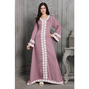 Lilac polyester kaftan 1