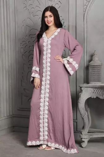Lilac polyester kaftan