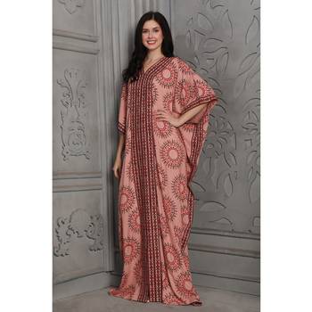 Pink rayon kaftan 1