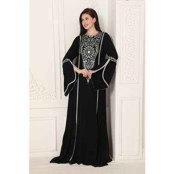 Black rayon kaftan 1