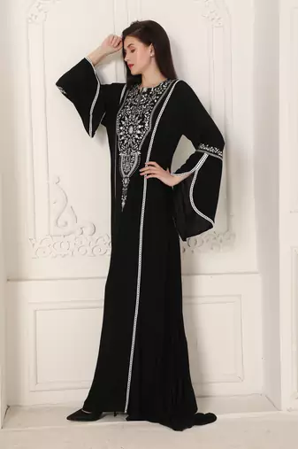 Black rayon kaftan