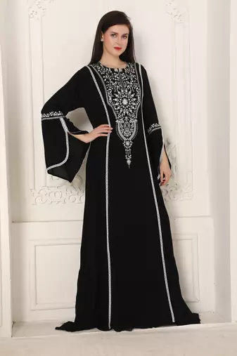 Black rayon kaftan
