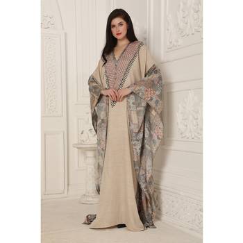 Beige rayon kaftan 2