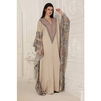 Beige rayon kaftan 3