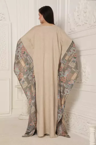 Beige rayon kaftan