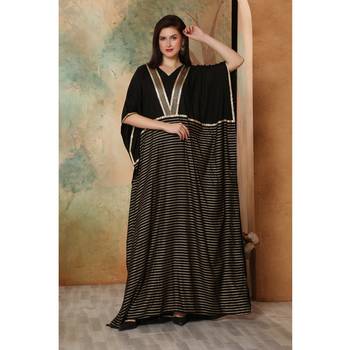 Black rayon kaftan 1