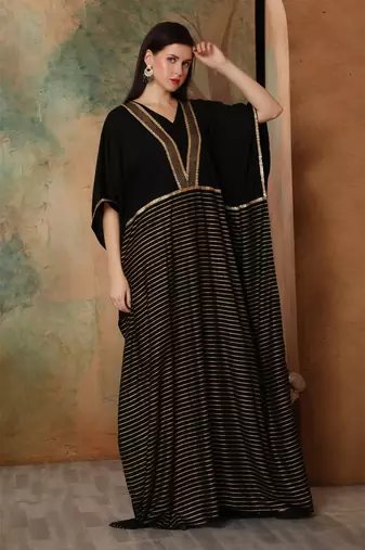 Black rayon kaftan