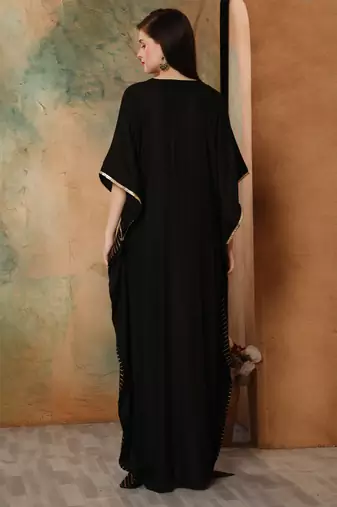 Black rayon kaftan