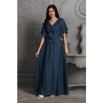 Dark-blue polyester dress 1