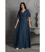 Dark-blue polyester dress