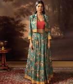 Green Aarani Embroidered Lehenga Set