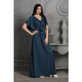 Dark-blue polyester dress 3