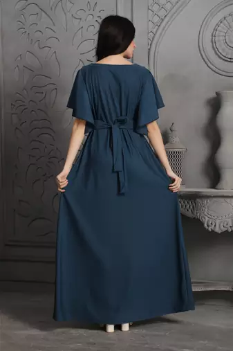 Dark-blue polyester dress