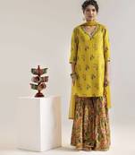 Aarani embroidered sharara set with a cape