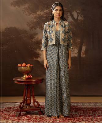 Multicolor eraya embellished jumpsuit set 1