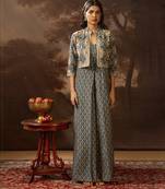 Multicolor eraya embellished jumpsuit set