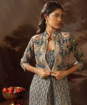 Multicolor eraya embellished jumpsuit set 3