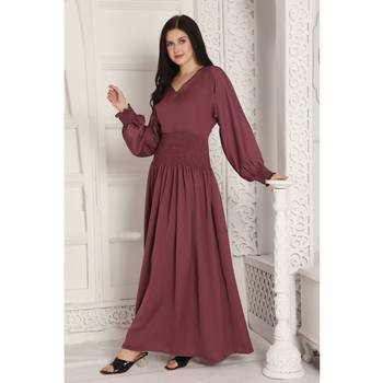 Dark-hot-pink nida dress 1