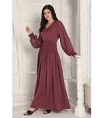 Dark-hot-pink nida dress