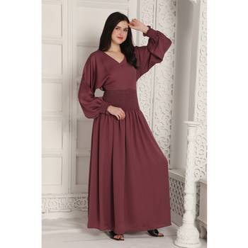Dark-hot-pink nida dress 2