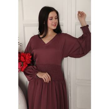 Dark-hot-pink nida dress 3