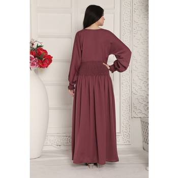 Dark-hot-pink nida dress 4