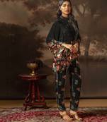 Black aarani embroidered co-ord set