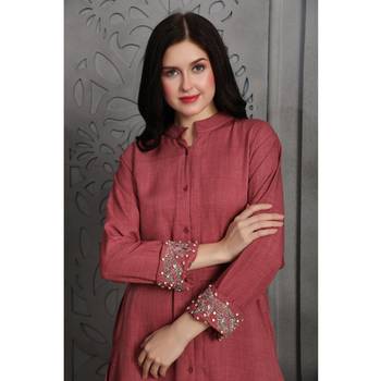 Magenta polyester coord set 3