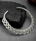  women's oxidized silver-plated statement choker necklace
