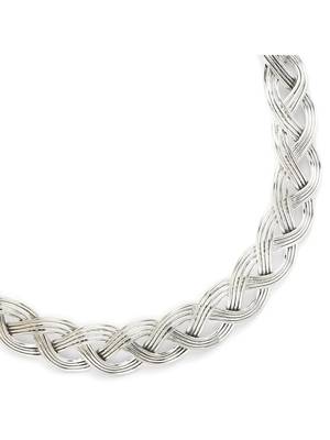  women's oxidized silver-plated statement choker necklace 5