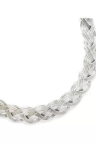  women's oxidized silver-plated statement choker necklace